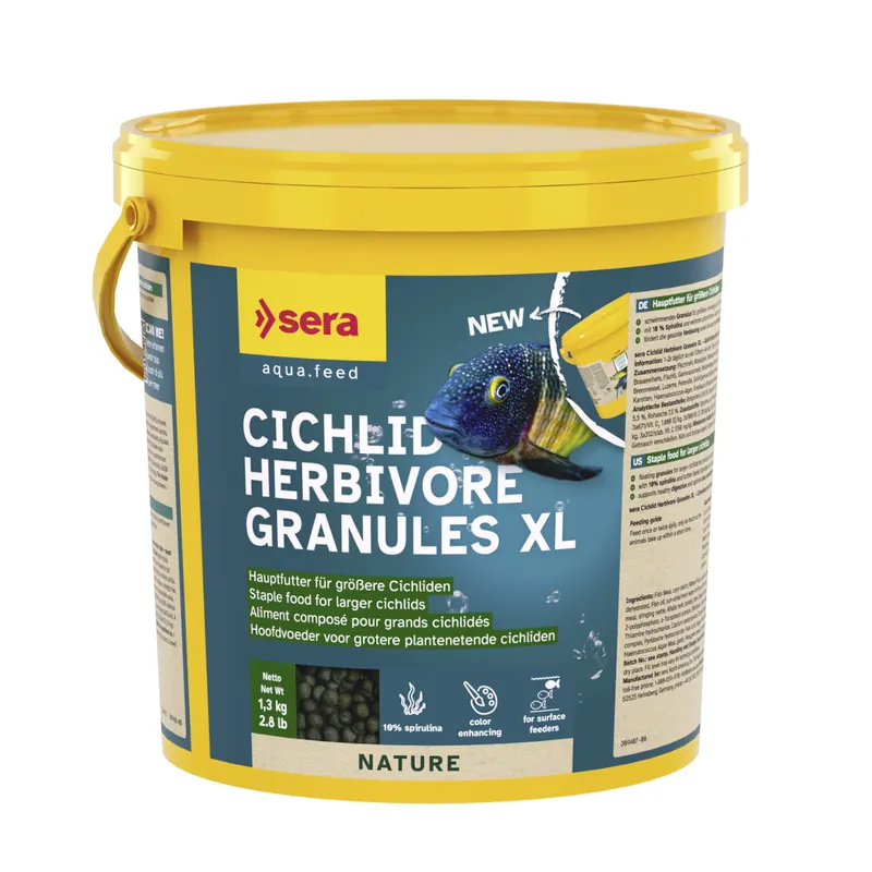 sera Cichlid Herbivore Granules XL 3,8 Liter Neue Kollektion